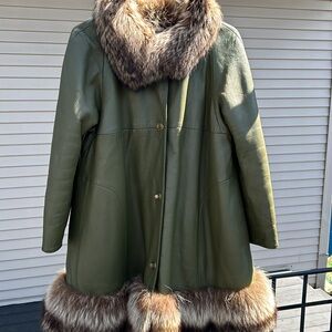 Sills Bonnie Cashin Design Vintage Leather and Fur Coat